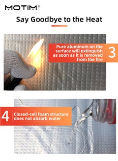 Motim 10mm Thick Car Engine Sound Deadening Foam 50*200 cm, Auto Self-adhesive Shock-absorbing Plate, Sound Deadener Film, Noise Insulation and Dampening Mat  - Image 5