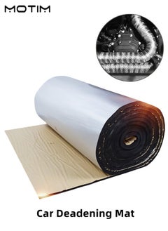 Motim 10mm Thick Car Engine Sound Deadening Foam 50*200 cm, Auto Self-adhesive Shock-absorbing Plate, Sound Deadener Film, Noise Insulation and Dampening Mat  - Image 1