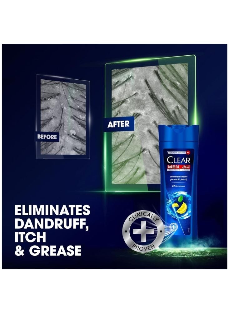 Clear Men Anti-Dandruff Shampoo Shower Fresh – 400ml – 24HR Cool Mint Freshness - Image 3