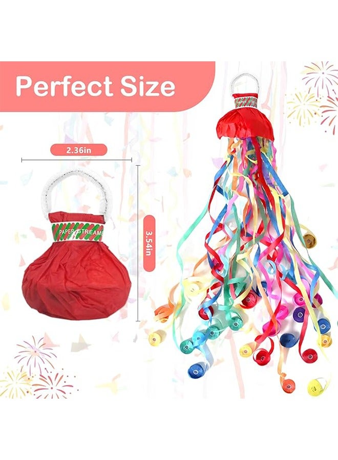 8 PCS Red Hand Throw Confetti Poppers, Easy to Clean, Party Streamers Confetti Streamers, Celebration for Birthday, Wedding Party - Multi-Color  - Image 2