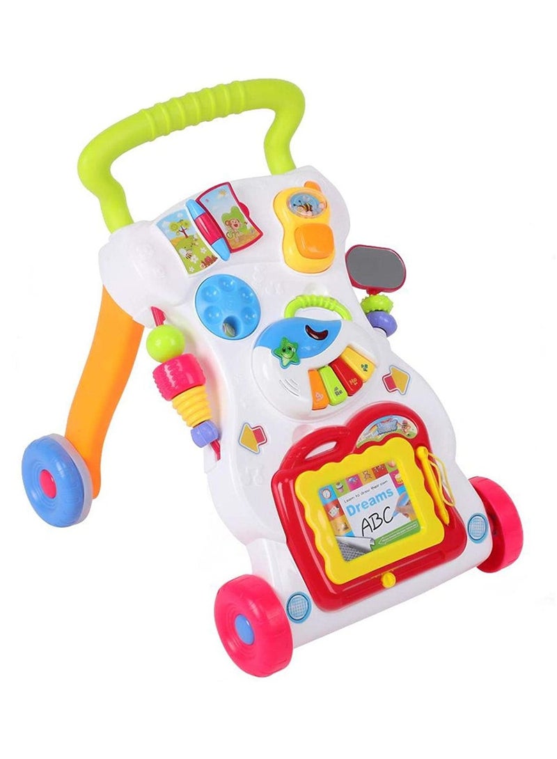HUNGER Born Baby Multi-function Walker Toy Baby Stroller Anti-rollover Learning Stand With Music - Image 3