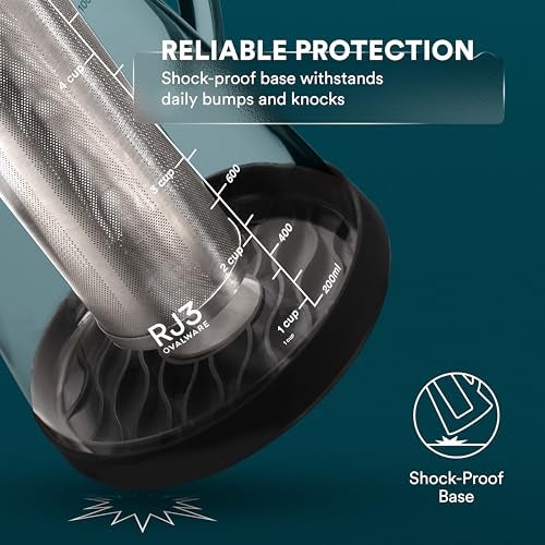 OVALWARE Airtight Cold Brew Iced Coffee Maker Pitcher (& Iced Tea Maker) with Spout – 1.5L/ 51oz Brewing Glass Carafe with Removable Stainless Steel Filter - Image 5