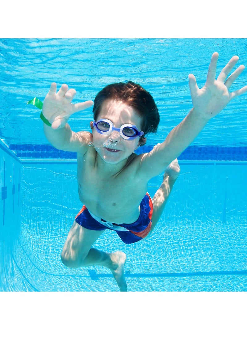 KASTWAVE Swimming Goggles for Kid, 2 Pcs Soft Silicone Anti Fog Clear Swim Goggle with Adjustable Head Strap & Wide View, No Leaking UV Protection Lenses for 3-15 Years Old Girls Boys Children - Image 5
