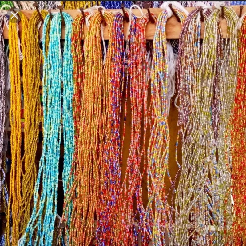 Loquat Waist Chain Large Stock Of African Waist Beads Bohemian Colored Rice Beads Cotton Body Chain - Image 1