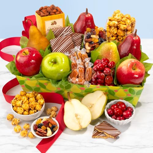 A Gift Inside Orchard Delight Fruit and Gourmet Basket - Image 2