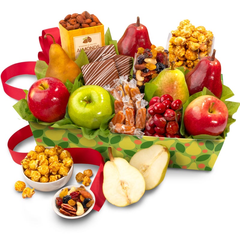 A Gift Inside Orchard Delight Fruit and Gourmet Basket - Image 4