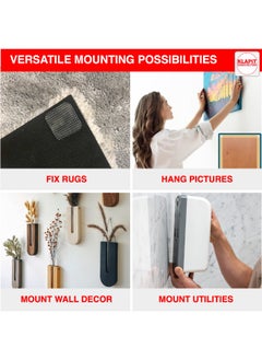 KLAPiT KLAPiT SUPER STRIP GRIPZILLA - Heavy Duty Double Sided Nano Mounting Tape for Hanging Pictures. Glue-Free Fix for Furniture, Kitchen Accessories, Carpet and Foam, with Four Precut Squares (16pc)  - Image 5