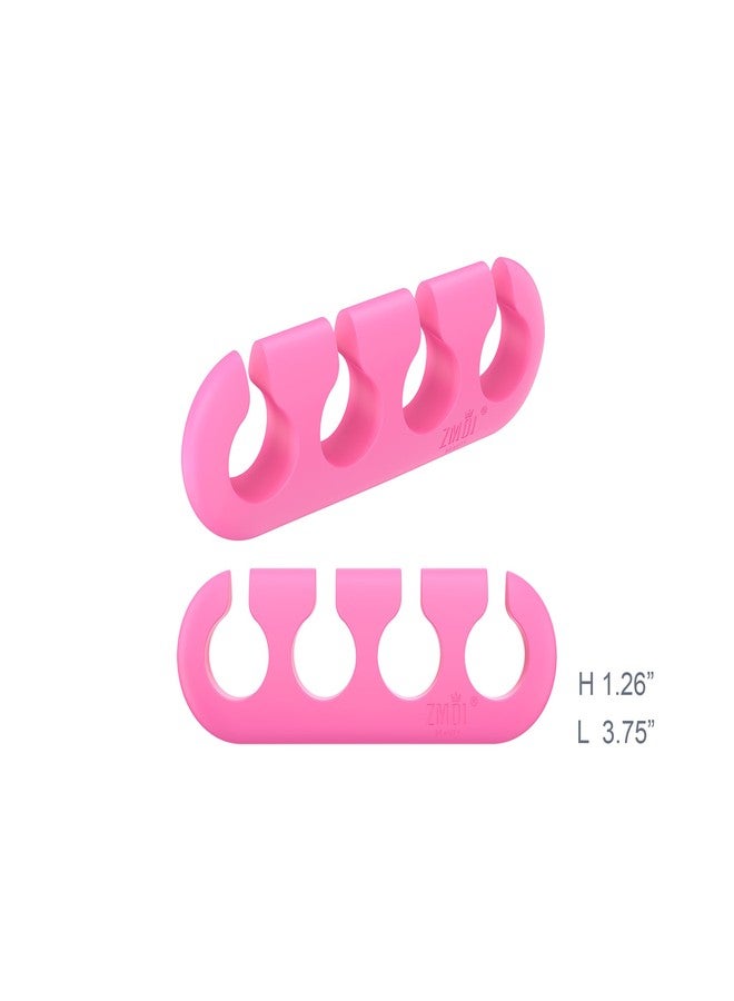 ZMOI Gel Toe Separators for Women & Men - 4 Pieces Soft Silicone Pedicure Toe Spacers for Separating Toenails - Toe Polish Separators, Yoga, Relaxing, Nail Art and more - (Pink & Blue Ombre) - Image 5