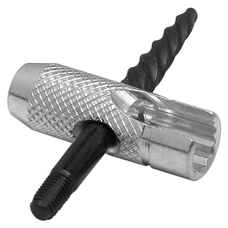 LUMAX LX1426 Silver Small FourWay Grease Fitting Tool Small for 28 Threads AllinOne Tool to Install New Straight and AngleType Fittings - Image 2