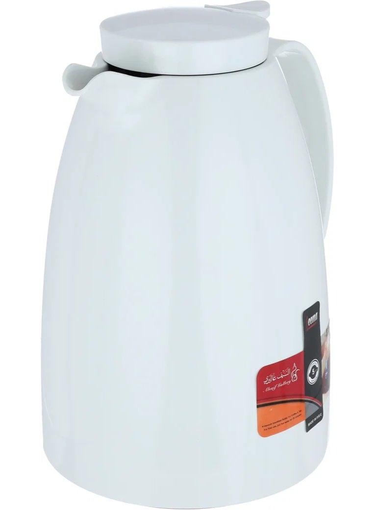 LEEMA thermos, 1.5 liters, compressor, thermal glass inner container, plastic outer shell - white - Image 3
