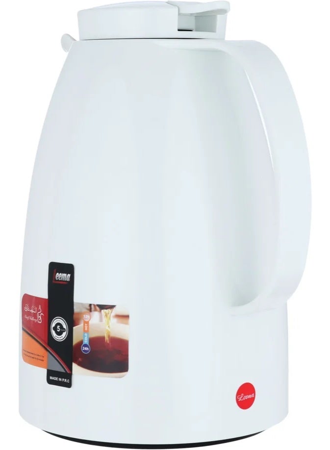 LEEMA thermos, 1.5 liters, compressor, thermal glass inner container, plastic outer shell - white - Image 2