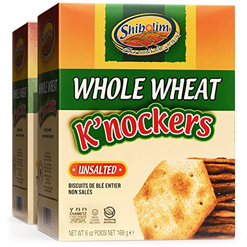 Shibolim Whole Grain Unsalted Whole Wheat Crackers 6oz Pack of 2 Crisp  Delicious Awesome Crunch Great mouth Feel Made with Whole Grains Kosher - Image 1