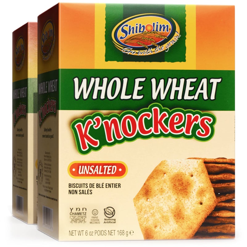 Shibolim Whole Grain Unsalted Whole Wheat Crackers 6oz Pack of 2 Crisp  Delicious Awesome Crunch Great mouth Feel Made with Whole Grains Kosher - Image 3