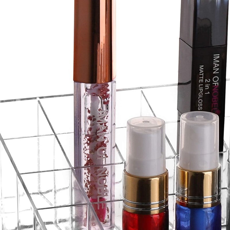 Tecbeauty 40 Grids Lipsticks Holder - Clear Acrylic Lipgloss Lipstick Organizer and Storage Display Case for Lip Gloss, Lipstick Tubes - Image 5
