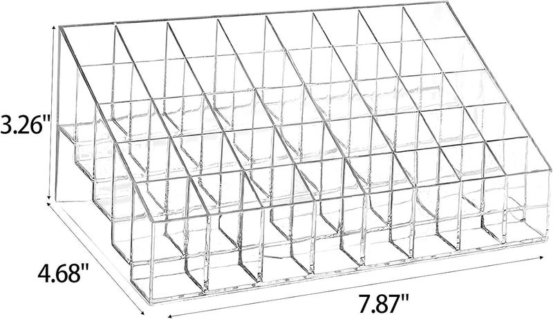 Tecbeauty 40 Grids Lipsticks Holder - Clear Acrylic Lipgloss Lipstick Organizer and Storage Display Case for Lip Gloss, Lipstick Tubes - Image 4
