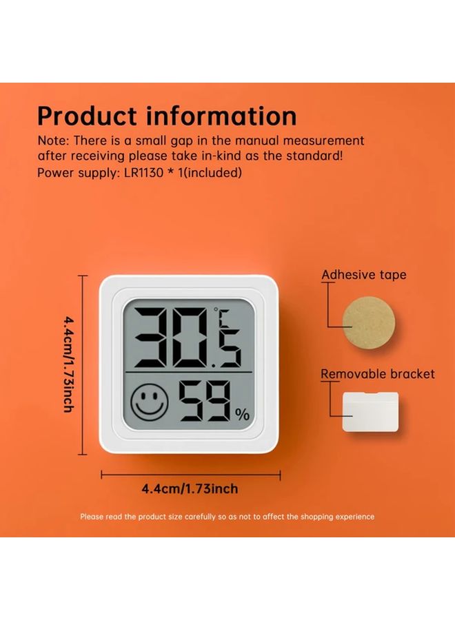 White Digital Hygrometer And Thermometer For Indoor Car Home Office - Image 4
