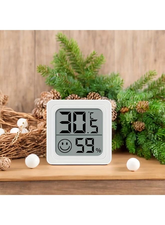 White Digital Hygrometer And Thermometer For Indoor Car Home Office - Image 1