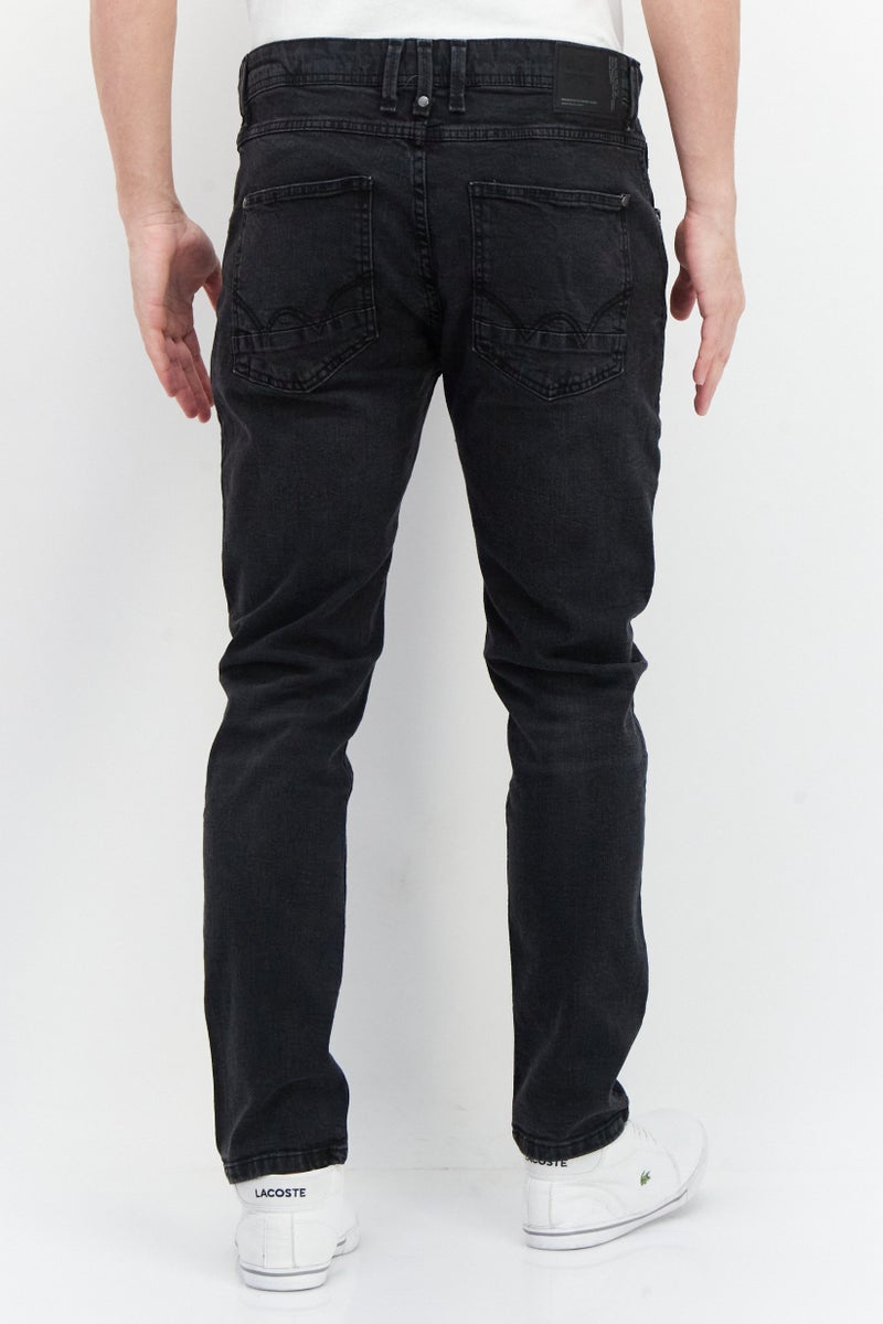 DUCK AND COVER Men Slim Fit Washed Stretchable Denim Jeans, Black - Image 2