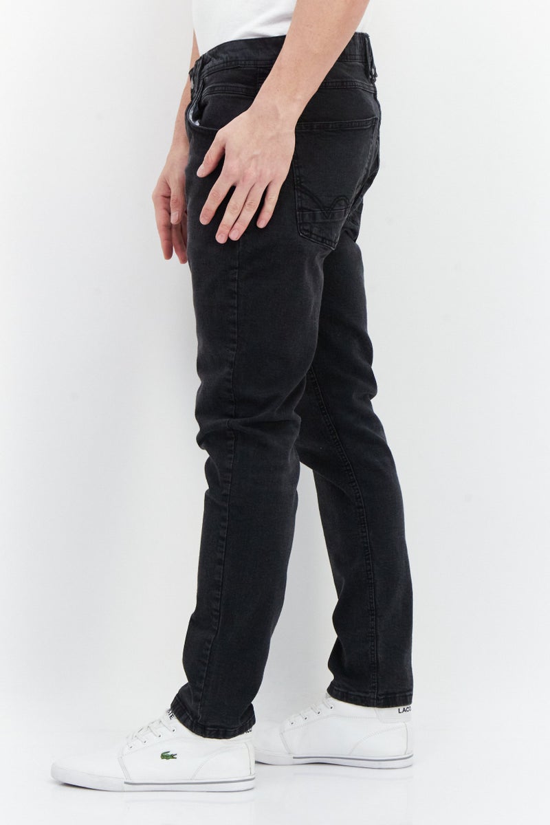 DUCK AND COVER Men Slim Fit Washed Stretchable Denim Jeans, Black - Image 4