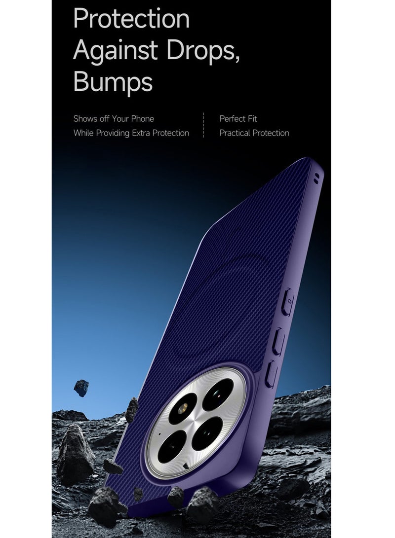 Wtech OnePlus 13 5G 2024 Soft Silicone Carbon Fiber Magsafe Protective Back Case Cover (MCFPSN) - Eggplant Purple - Image 3