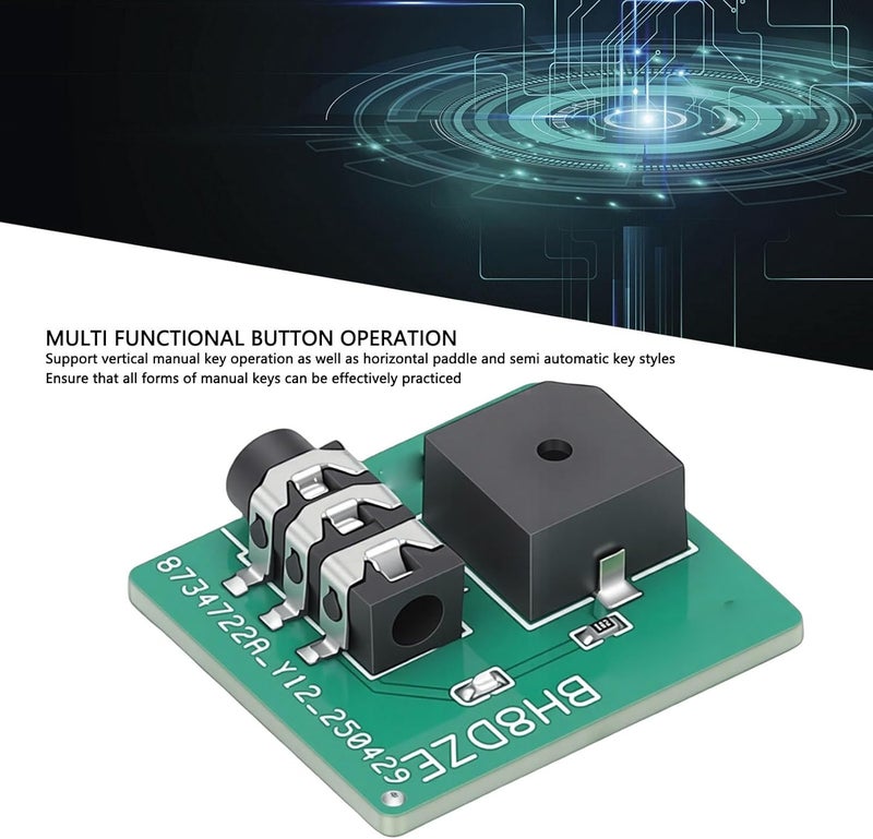 Cw Key Trainer, Hand Morse Code Trainer with LED Feedback Hand Key Exerciser Oscillator for Telegraph Practice All Skill Levels - Image 4