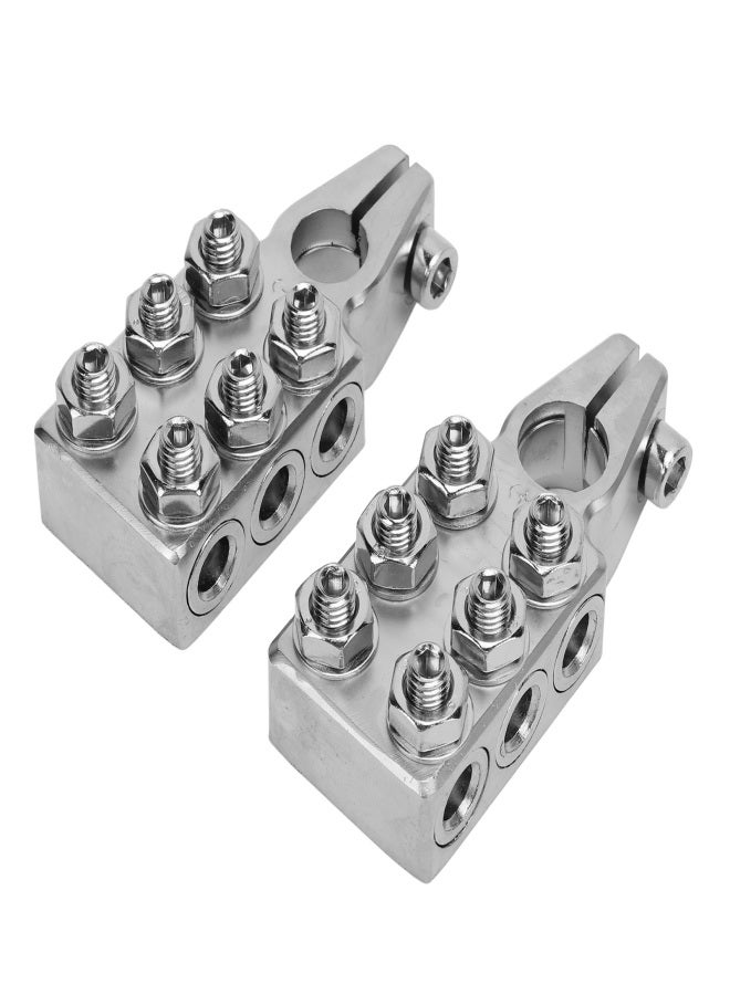 2 قطع 12 طريقة نهايات طرف بطارية كتلة توزيع شريط حافلة 8AWG إلى 4/0(XL) AWG لعمود مدبب SAE DIN EN - Image 5