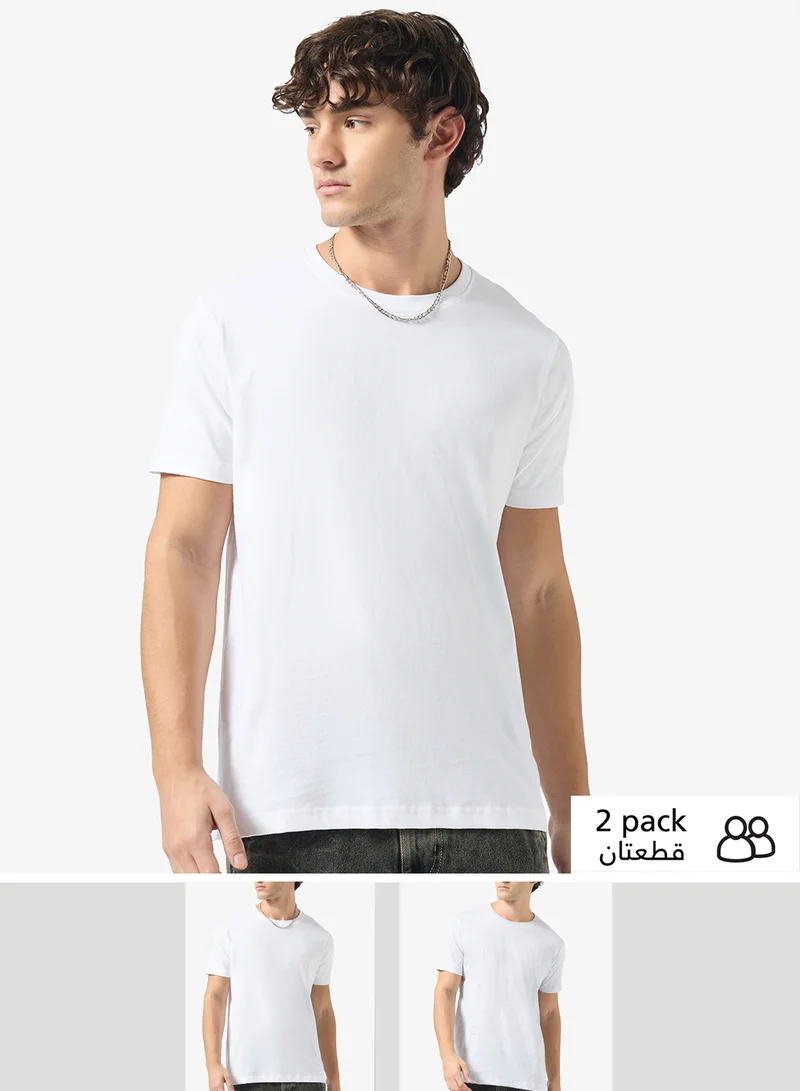 Seventy Five Basics Pack of 2 Round Neck T-Shirt