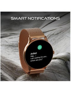 Zoom Plus Bluetooth Calling Full Touch Display Multi-Function Heart Rate Monitor Smartwatch Gold  - Image 3