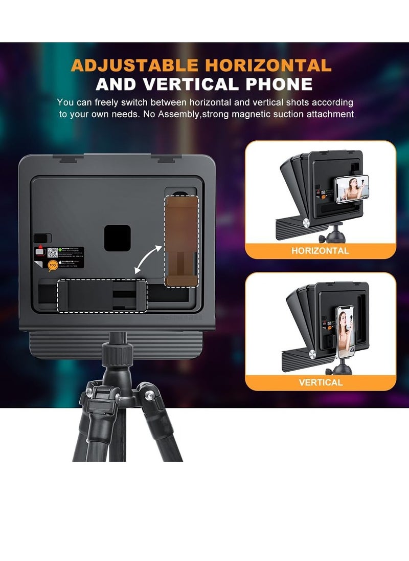 لينسجو - LENSGO Teleprompter for iPhone ipad Smartphone,7.9’’ Mini Portable Prompter with Remote Control,APP Compatible with iOS/Android for YouTube, Zoom, Twitch, Online Teaching,Vlogger,Live Streaming - Image 1