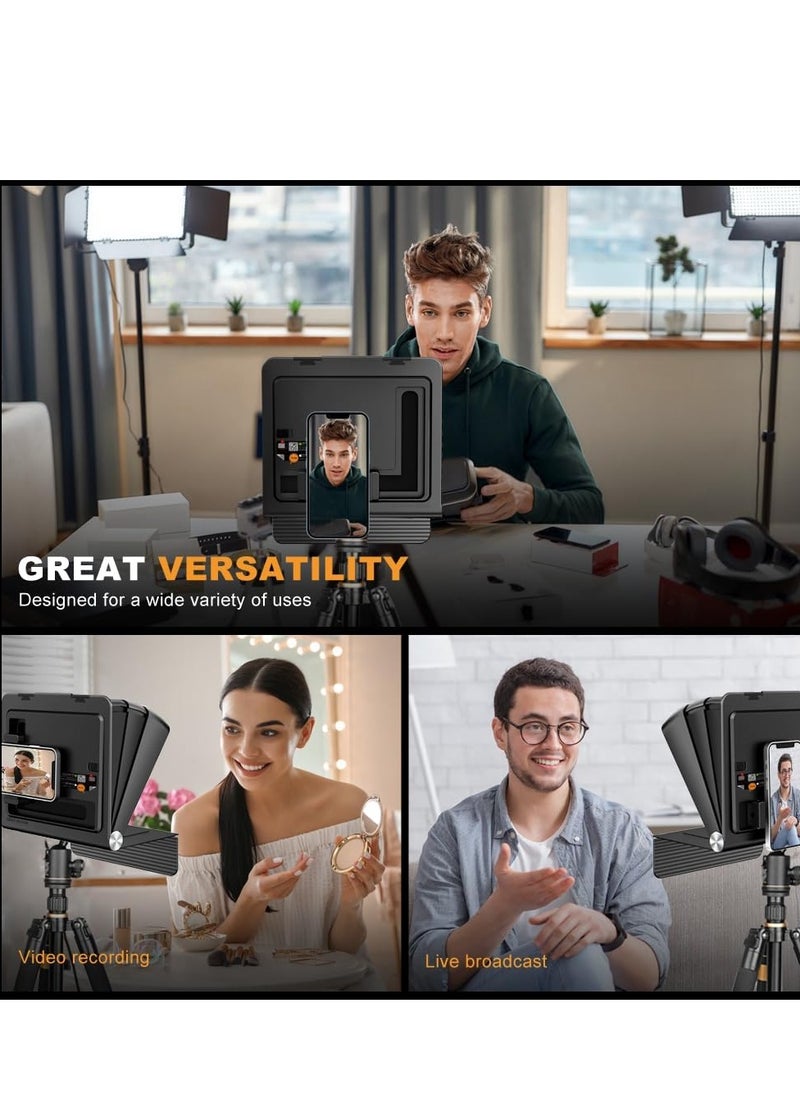 لينسجو - LENSGO Teleprompter for iPhone ipad Smartphone,7.9’’ Mini Portable Prompter with Remote Control,APP Compatible with iOS/Android for YouTube, Zoom, Twitch, Online Teaching,Vlogger,Live Streaming - Image 1