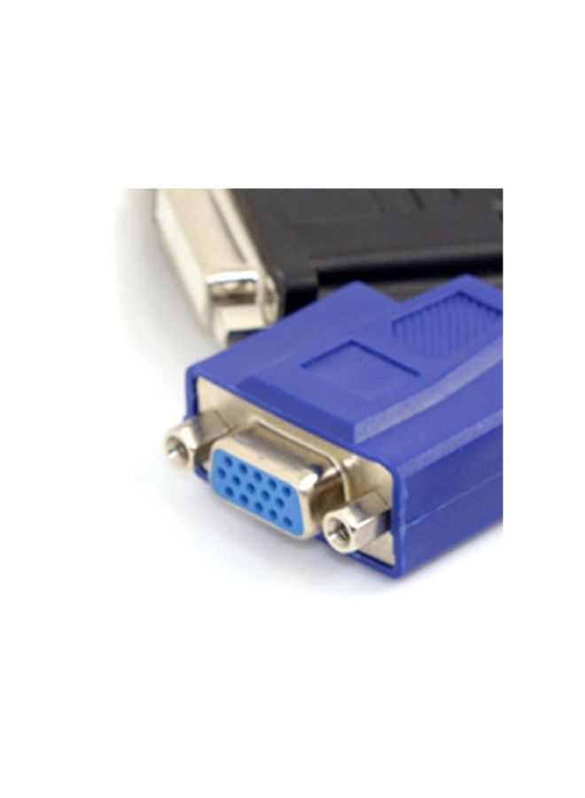 كابل تمديد DMS-59 ذكر إلى DVI 24+5 VGA أنثى بتصميم مقسوم فضي/أسود/أزرق - Image 5