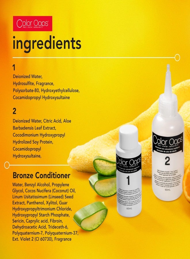 Color Oops Extra Conditioning Hair Color Remover and Brass Correct Bundle, Hair Dye Remover Processes in 20 Minutes, Safely Removes Permanent & Semi-Permanent Dye, Neutralize Brassy Tones - Image 3