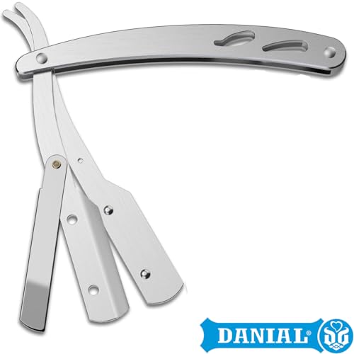 DANIAL Barber Razor for Men - Heavy Duty Stainless Steel Razor with 5 Blades - Perfect for Beard, Face, Manual Shaving - Single/Double Edge Safety Design - Image 5