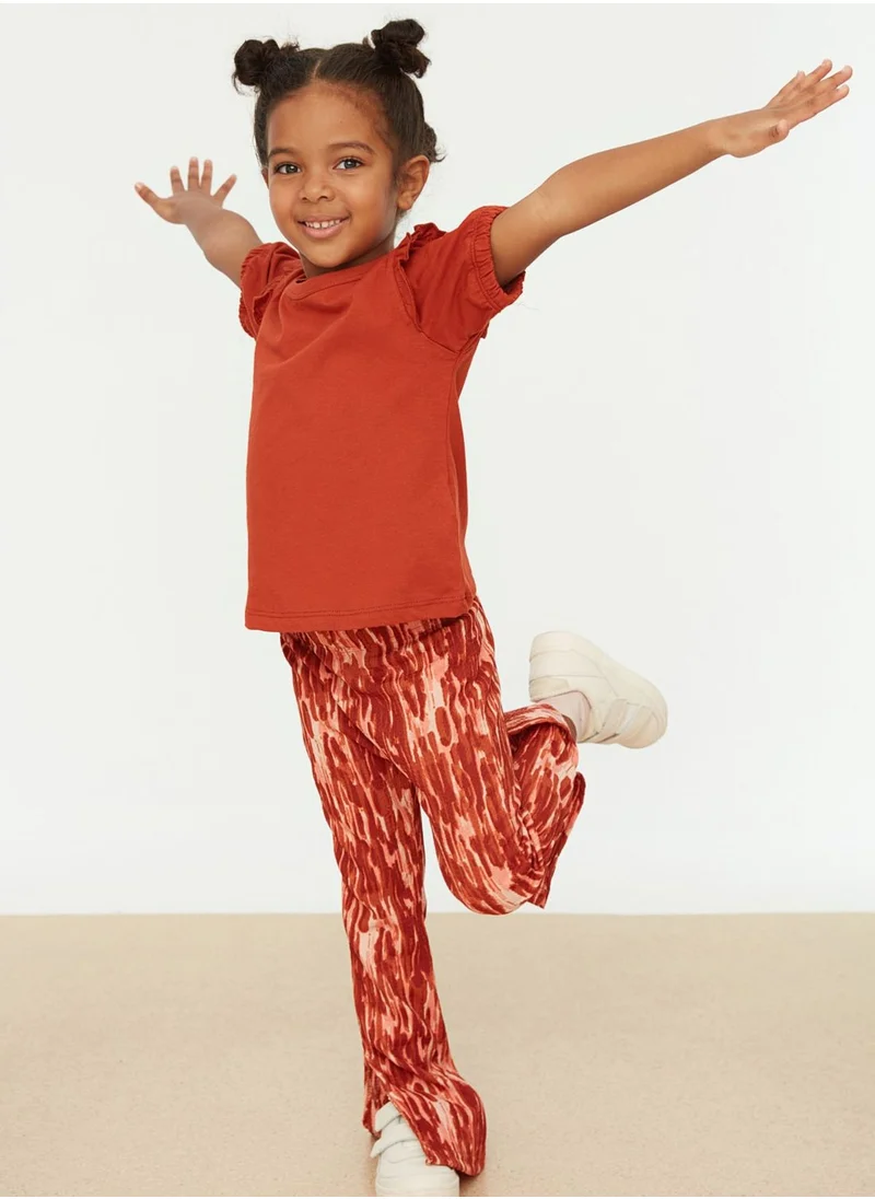 trendyol Kids Flared Printed Trousers