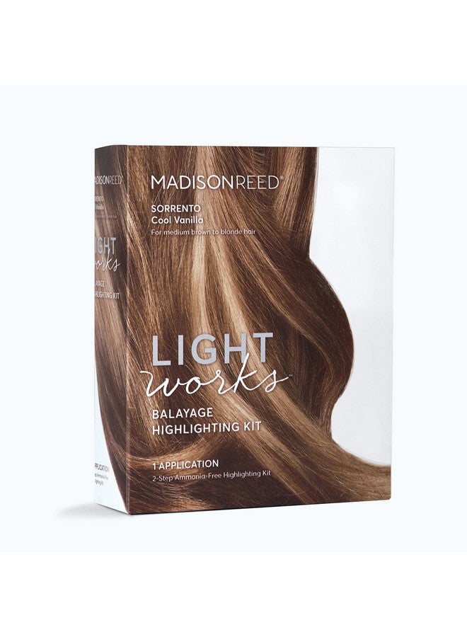 Madison Reed مجموعة Light Works Balayage Highlighting Kit تخلق خصلات شعر طبيعية بلون الفانيليا (أشقر سورينتو) خالية من الأمونيا وخالية من القسوة وعملية من خطوتين لتفتيح وتوحيد لون الشعر - Image 1