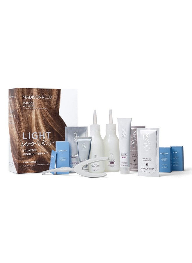 Madison Reed مجموعة Light Works Balayage Highlighting Kit تخلق خصلات شعر طبيعية بلون الفانيليا (أشقر سورينتو) خالية من الأمونيا وخالية من القسوة وعملية من خطوتين لتفتيح وتوحيد لون الشعر - Image 3
