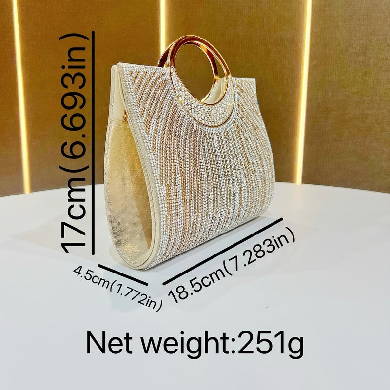 Rhinestone-Studded Crossbody Bag for Women - Image 4