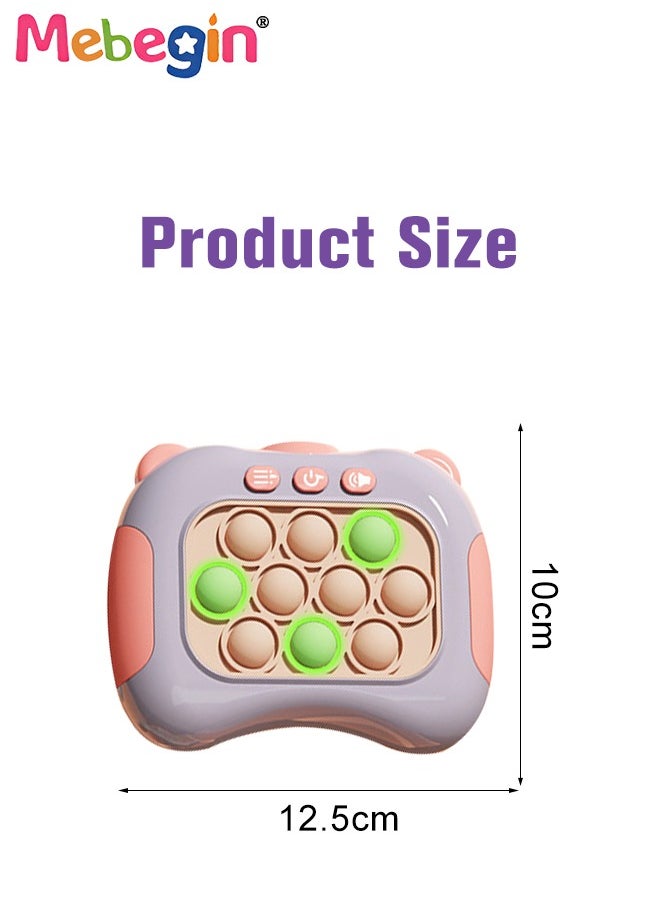MEBEGIN - Quick Push Bubble Game with Lanyard and 4 Fun Game Modes, Lovely Push Pop Game, Mini-Handheld Fast Speed Push Game Console with Light and Sound, Fun Electronic Push It Pop Fidget Toys, Creative Antistress Toy for Kids and Adults, 3 AAA Batteries(Not Included) - Image 1