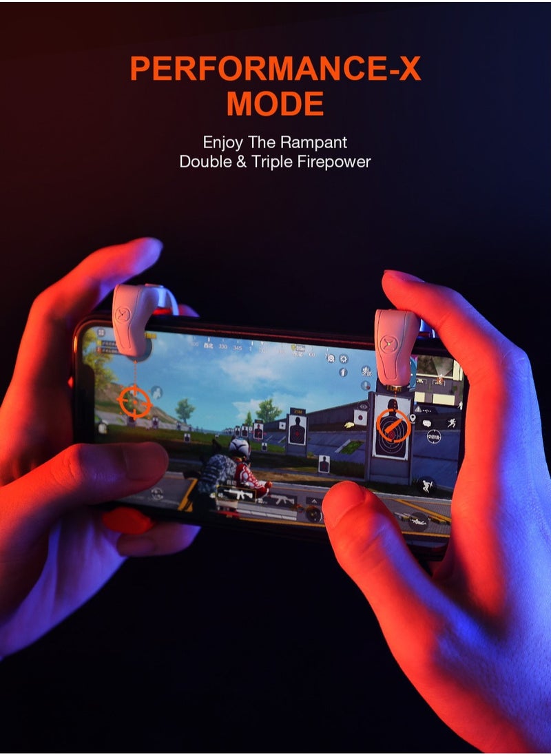 BIGBIG WON - BIGBIG WON M1 Mobile Shooting Gaming Button Triggers , Mobile Game Controllers Plug and Play for iOS and Android Phone 4.7-6.5 inches Game Trigger for PUBG/Fortnite/COD White Joystick,Gamepad with vibration (M1-1 Piece) - Image 1