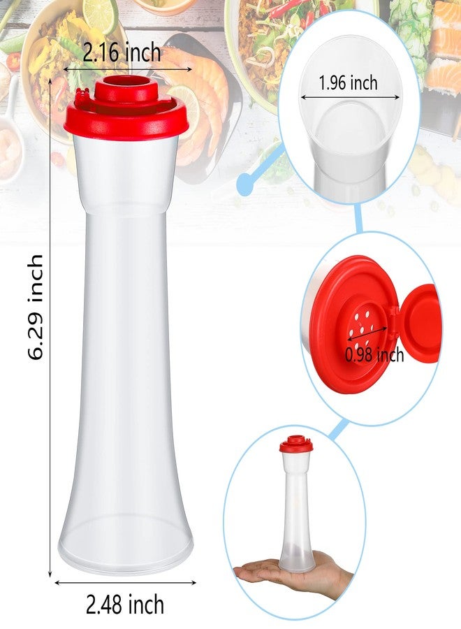 Lounsweer Set of 4 Plastic Salt and Pepper Shakers Hourglass Salt and Pepper Shakers with Lids Moisture Proof Set for Home Kitchen Restaurant Outdoors Camping Lunch - Image 2