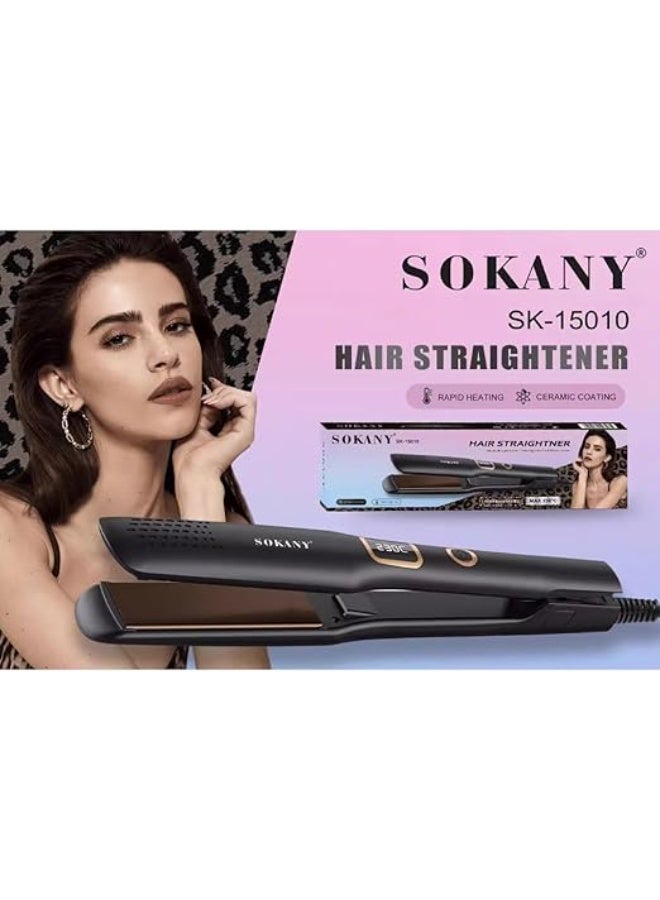 sokany SK-15010 Hair Straightener - Black - Image 3