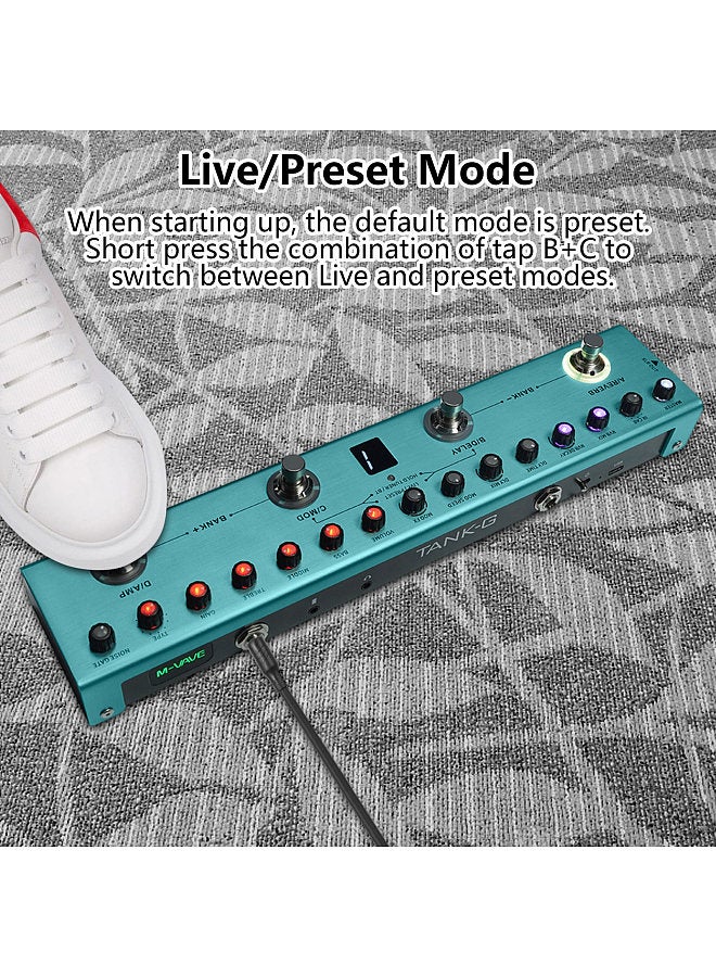 Generic Guitar Multi Effects Pedal 3 Band Equalizers XLR Balanced Output 3 Delays 3 Reverbs Guitar Effects Pedal BT Connection Type-C Rechargeable  - Image 3