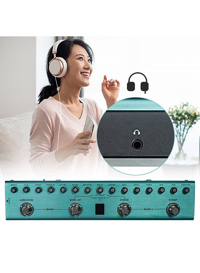 Generic Guitar Multi Effects Pedal 3 Band Equalizers XLR Balanced Output 3 Delays 3 Reverbs Guitar Effects Pedal BT Connection Type-C Rechargeable  - Image 5
