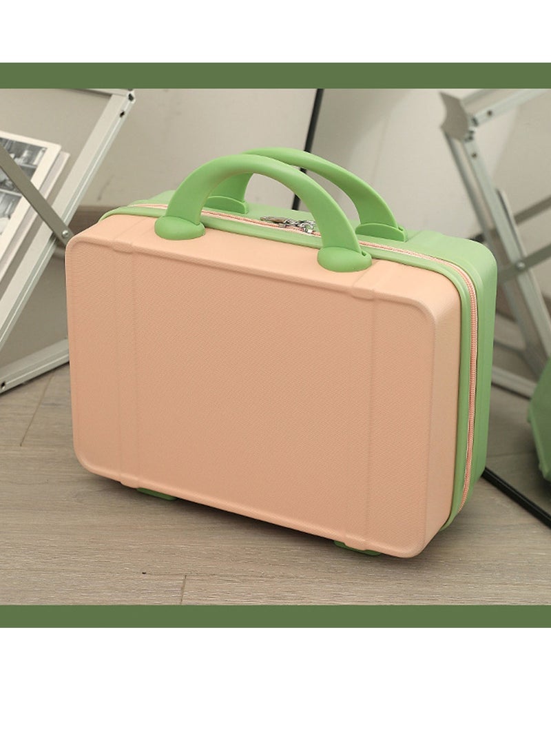 Captaintech Portable Makeup Travel Case Hand Luggage, Pressure-proof Mini ABS Carrying Makeup Case Suitcase with Elastic Band, Small Hard Shell Cosmetic Case for Travel Camping Women Girls - Image 2