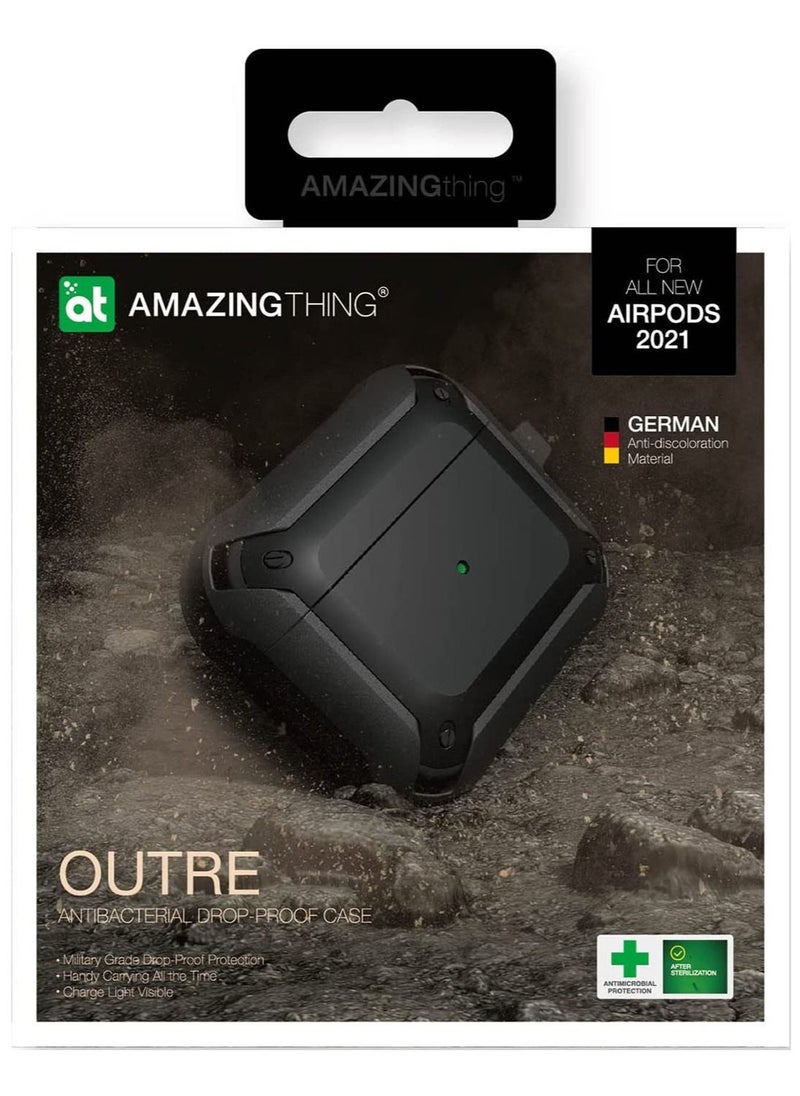 AMAZINGthing Outre Case Cover for Airpods 3 (3rd Generation) - Black  - Image 2