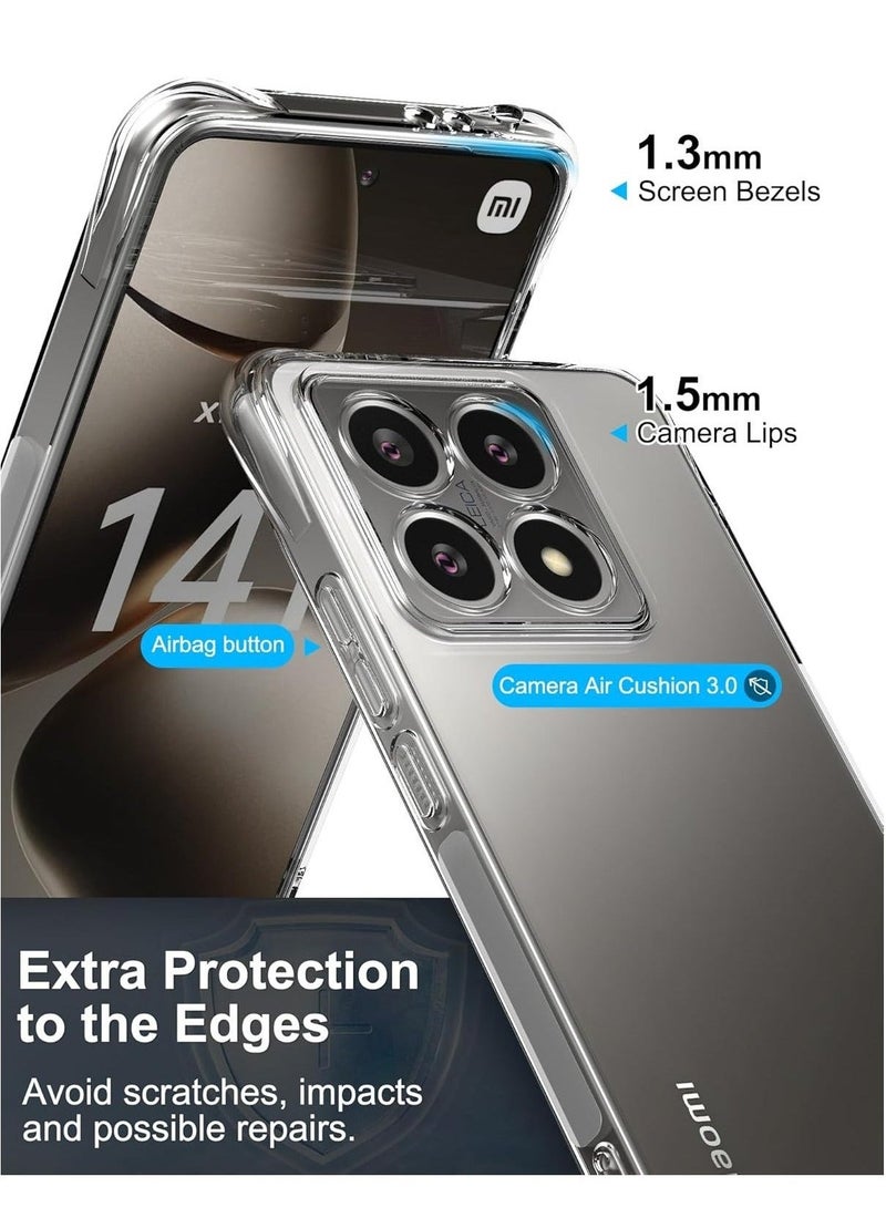 MUNTAQI Xiaomi 14T Case Cover - Reinforced Corners, Crystal Clear Design, Slim Fit Scratch-Resistant Silicone Protection for 6.6-inch Xiaomi 14T - Image 2