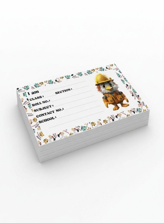 AanyaCentric 36 Pieces Kids Name Slip | 10 x 5 cm | Self Fill in Sticky Labels for Book Register Copy - Image 1