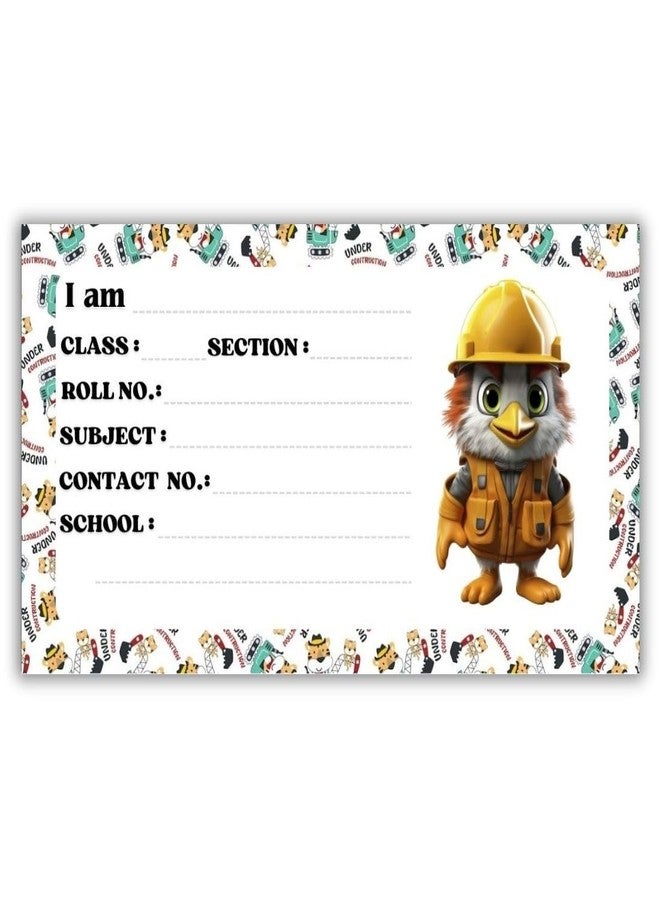 AanyaCentric 36 Pieces Kids Name Slip | 10 x 5 cm | Self Fill in Sticky Labels for Book Register Copy - Image 4