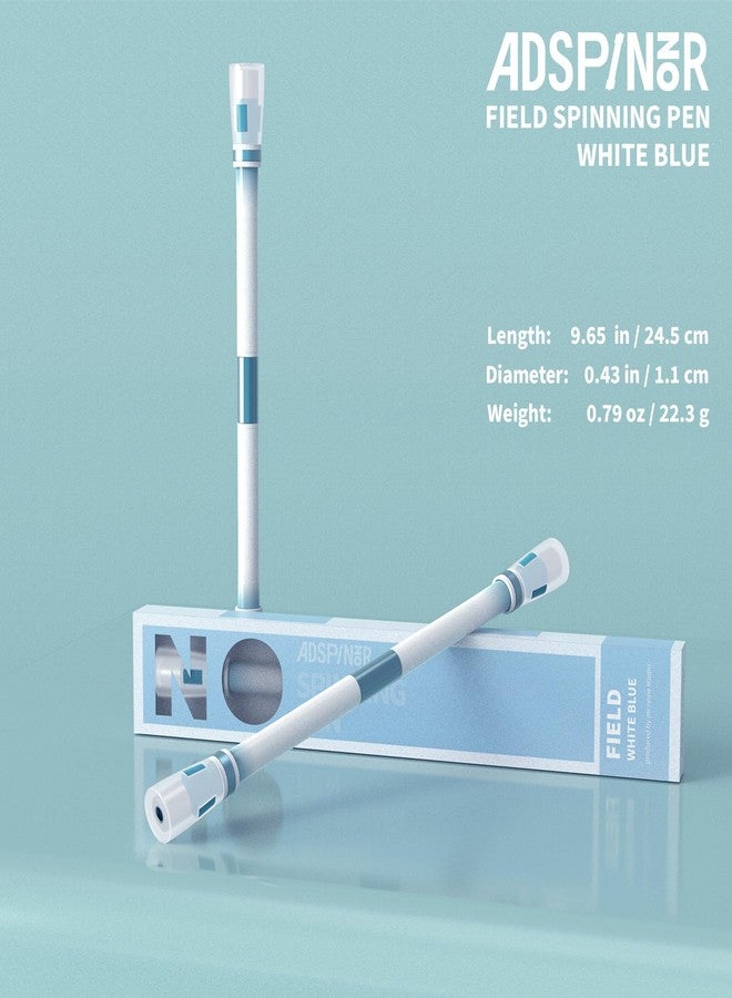 ADSPINZOR Spinning Pen - Gradient Field White-Blue, Rolling Finger Rotating Pen for Beginners, Gaming Trick Pen Mod, Smooth Rolling Trick Pen Ideal for Learning Pen Spinning, Stress Relief for Teens - Image 3