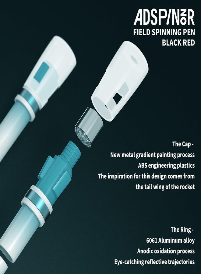 ADSPINZOR Spinning Pen - Gradient Field White-Blue, Rolling Finger Rotating Pen for Beginners, Gaming Trick Pen Mod, Smooth Rolling Trick Pen Ideal for Learning Pen Spinning, Stress Relief for Teens - Image 5